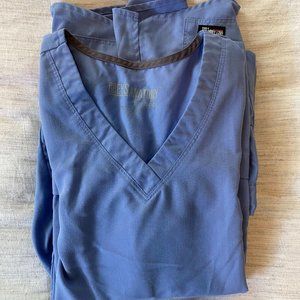 Grey's Anatomy Women's Size S Ceil Blue Scrub SET